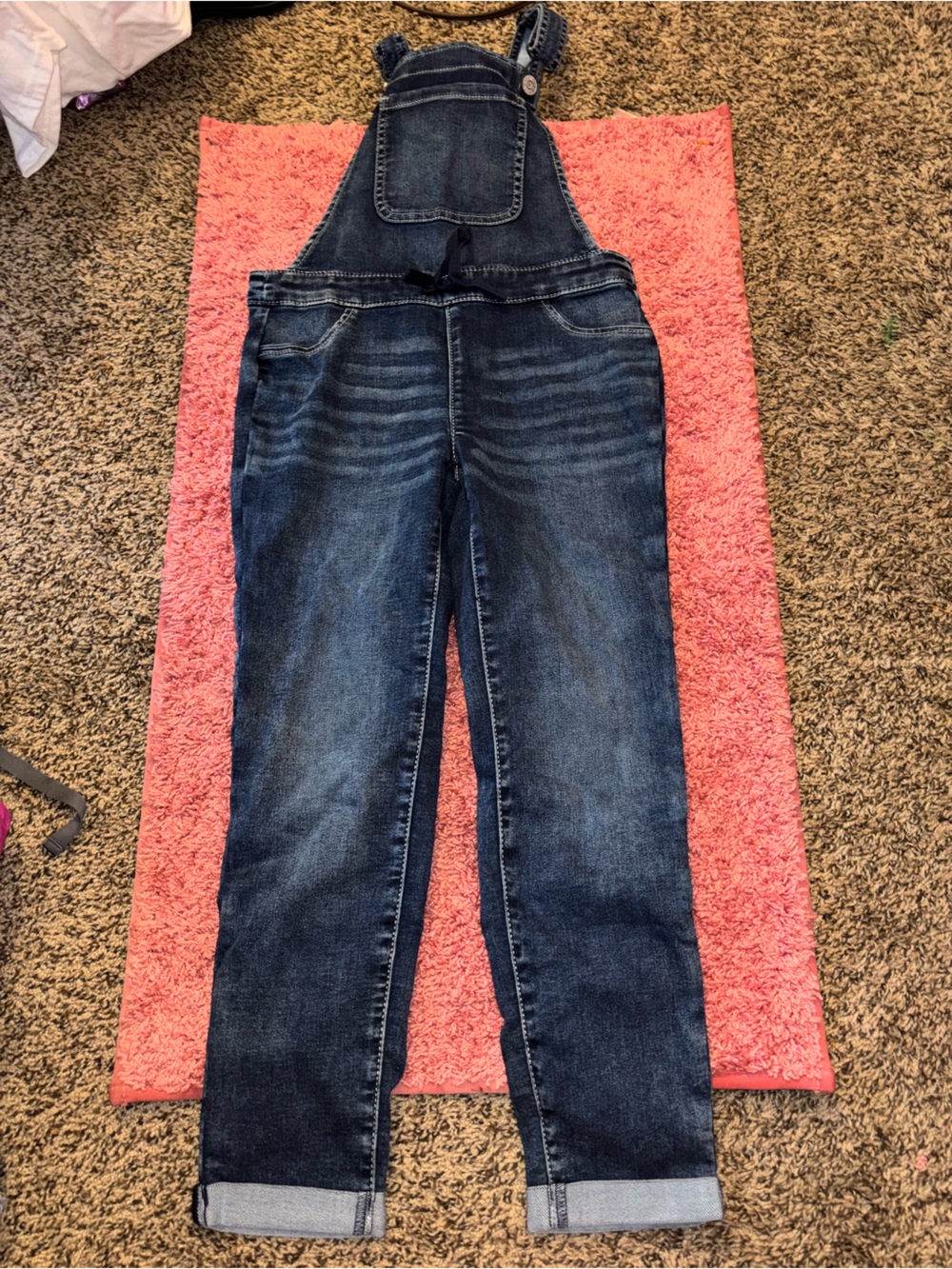 Justice Dark Blue Denim Overalls